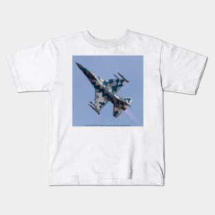 F-16 Fighter Aggressor Blizzard Camo Kids T-Shirt